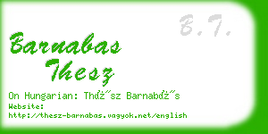 barnabas thesz business card